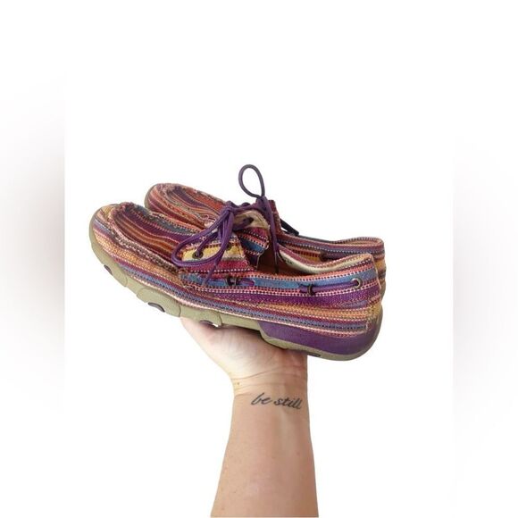 Twisted X Women's Purple Serape Canvas Shoe - Picture 1 of 10
